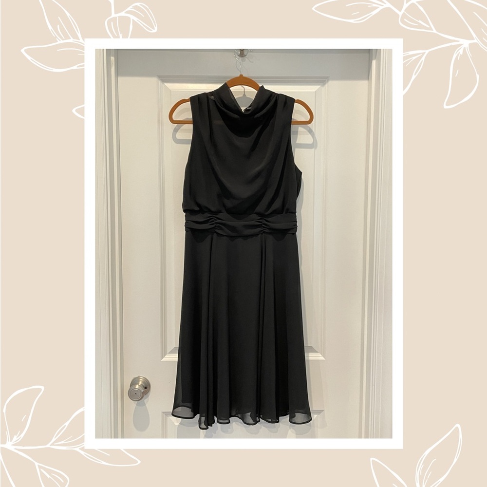 eva mendes for New York & Company Black Sleeveless Midi Dress